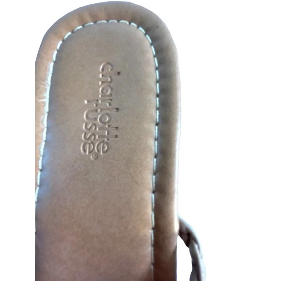Charlotte Russ Womens Sandals Slip -On Braided Straps Tan Size 10 - Picture 2 of 5
